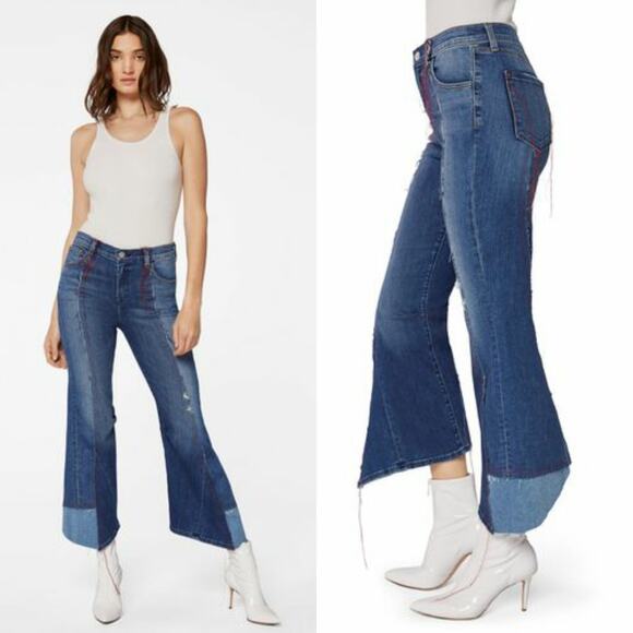 J Brand X Kozaburo Jolene High-rise Cropped Deconstructed Jean Size 30 - Picture 9 of 10